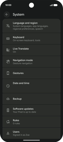 Press Software updates. If a new software version is available, it's displayed. Follow the instructions on the screen to update the phone software.