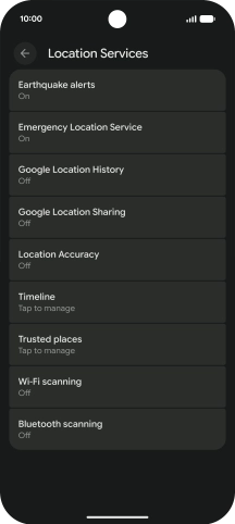 Press Location Accuracy. Press Location Accuracy.
