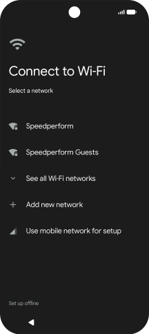 Press the required WiFi network.