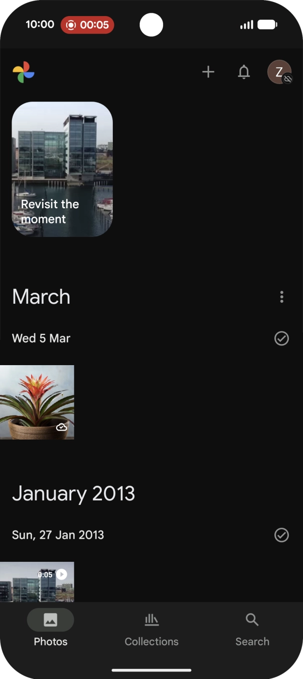 Press the screen recording icon.