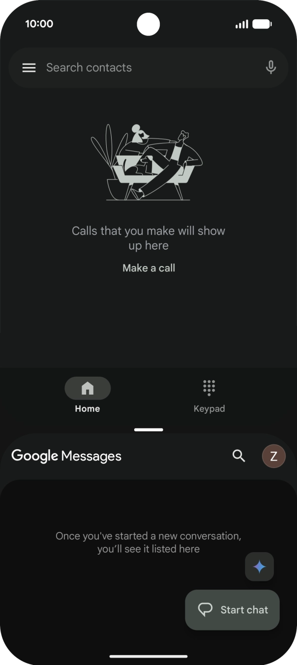 Slide your finger slowly upwards starting from the bottom of the screen until the list of running applications is displayed.