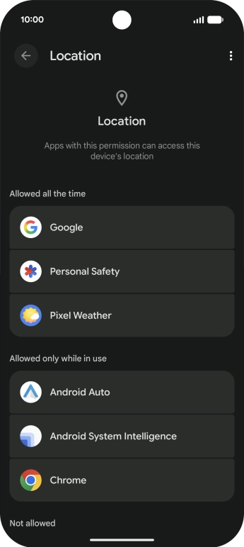 Press the required app. Press the required app.