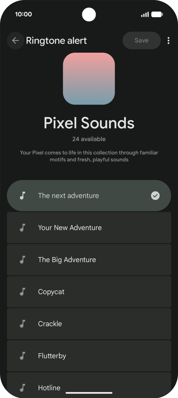 Press the required ringtones to hear them.