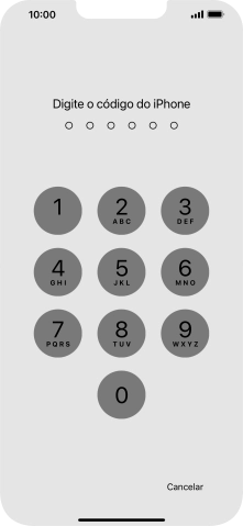 Utilize o código de bloqueio de telefone que criou.
