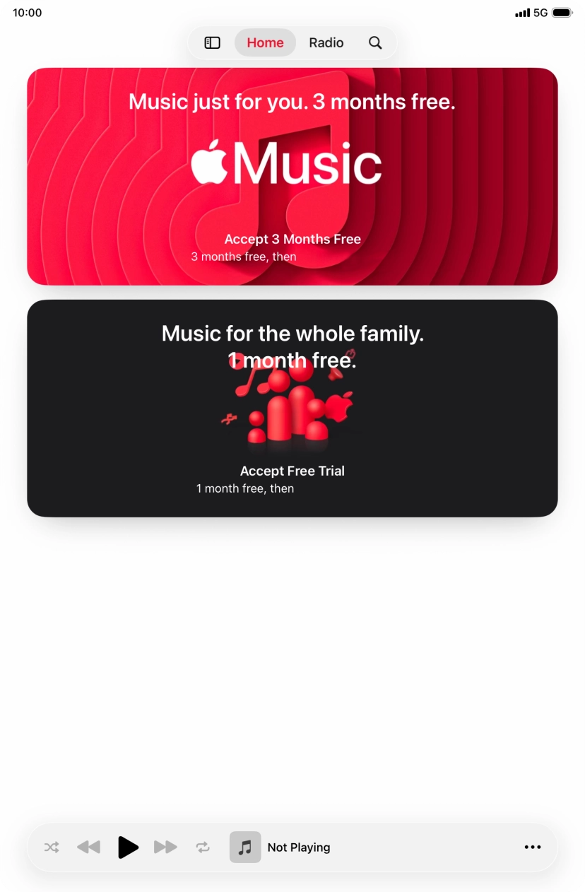 Press the table of contents icon.