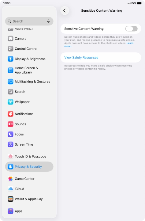 Press the indicator next to Press the indicator next to