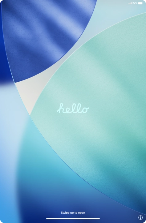 Slide your finger upwards starting from the bottom of the screen.