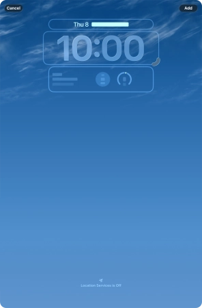 To customise the way the lock screen date is displayed, press the date widget and follow the instructions on the screen to select the required widget display mode.