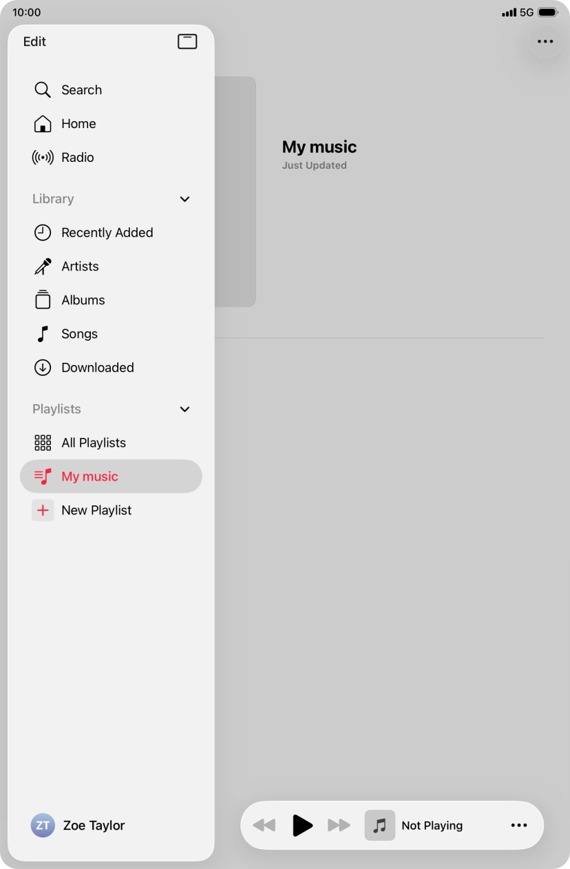 Press anywhere on the screen.