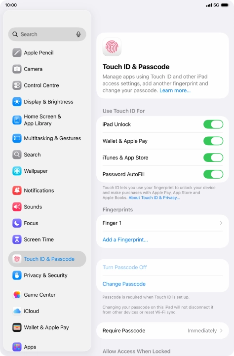 Press the indicators next to the required settings to turn them on or off. Press the indicators next to the required settings to turn them on or off.
