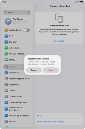 Press Reset. Press Reset.
