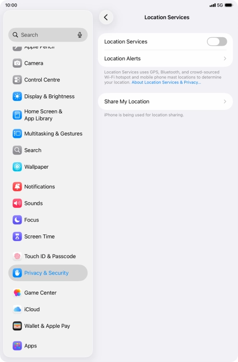 Press the indicator next to Press the indicator next to