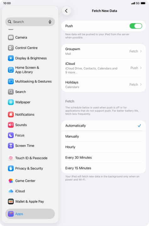 Press the indicator next to Press the indicator next to
