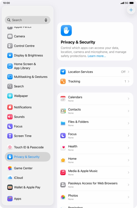 Press Location Services. Press Location Services.