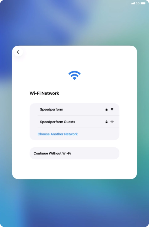 Press the required Wi-Fi network.