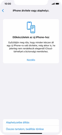 Válaszd az Alaphelyzetbe állítás lehetőséget.