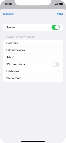 Válaszd a Hitelesítés lehetőséget.