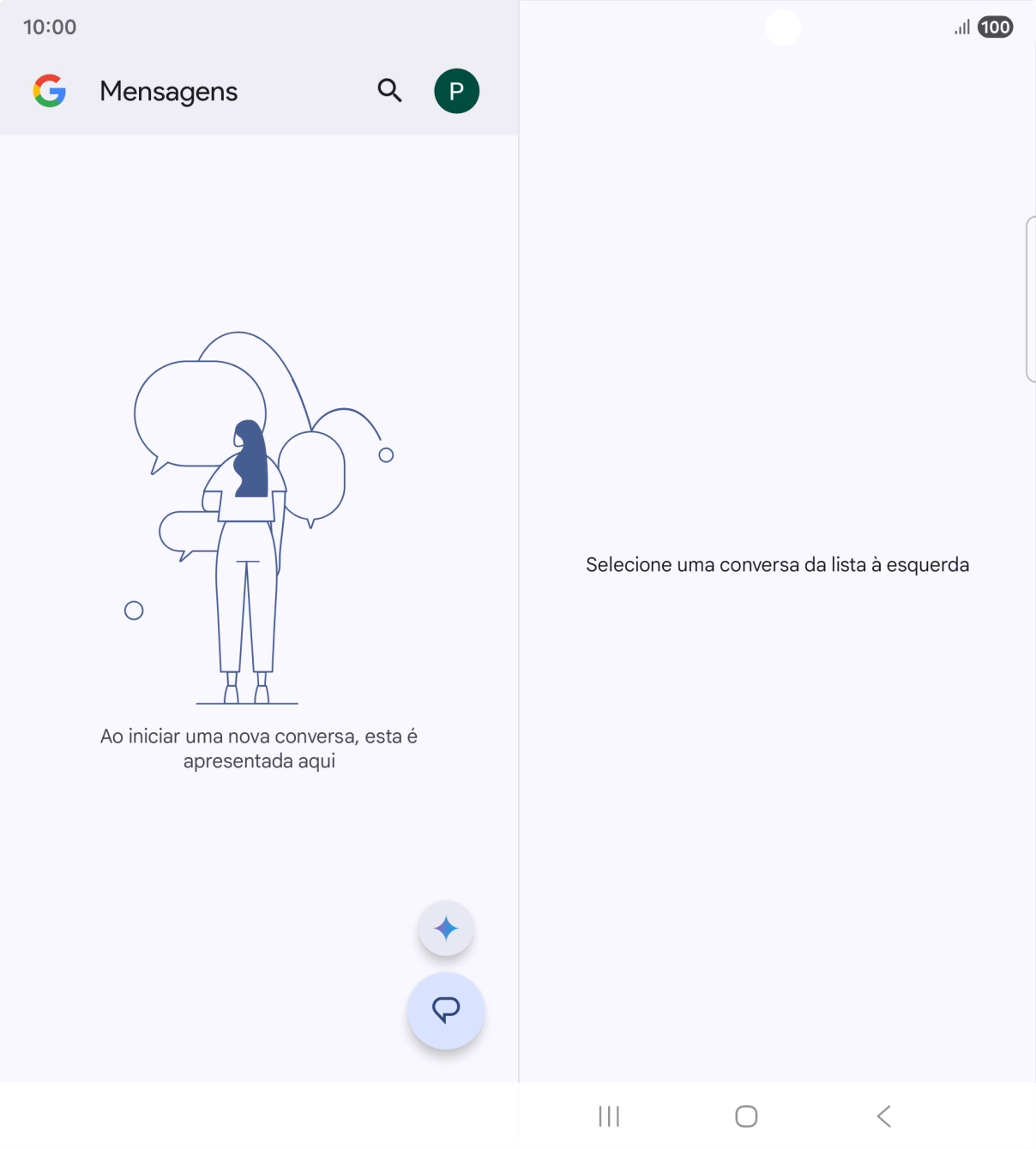 Prima o ícone de perfil.