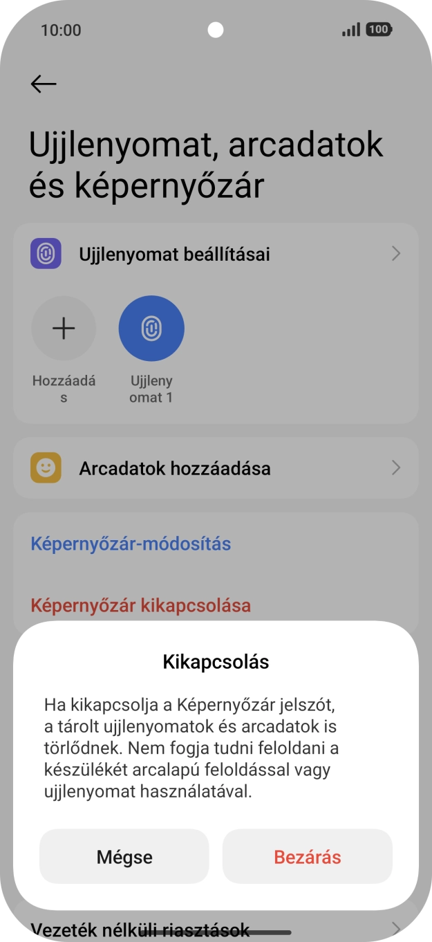 Válaszd a Bezárás lehetőséget.