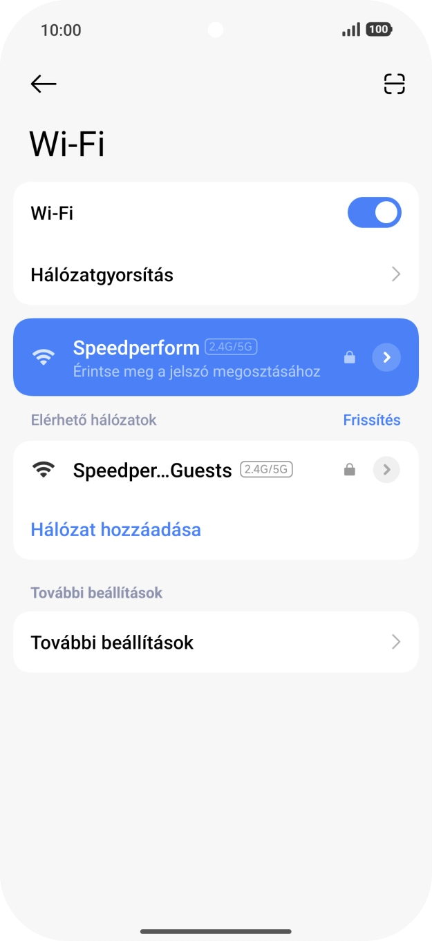 Húzd az ujjad felfelé a kijelző aljáról, hogy visszatérj a kezdőképernyőhöz.