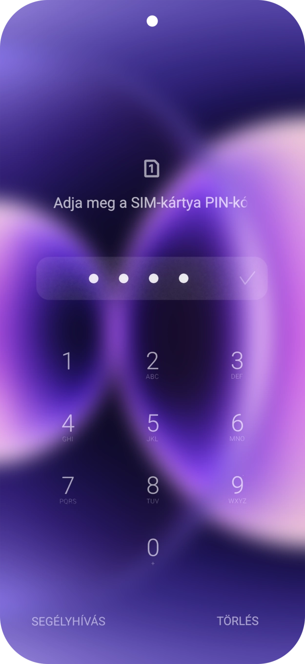 Amennyiben a telefon kéri, írd be a PIN-kódodat, és kattints a jóváhagyás ikonra.