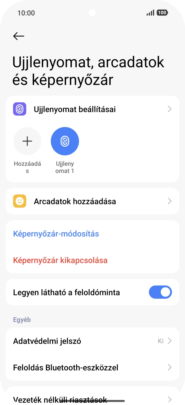 Válaszd ki a kívánt beállításokat.