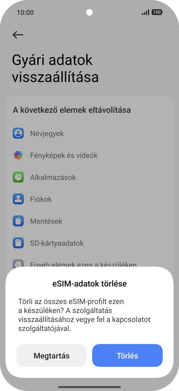 Válaszd ki a kívánt beállítást.
