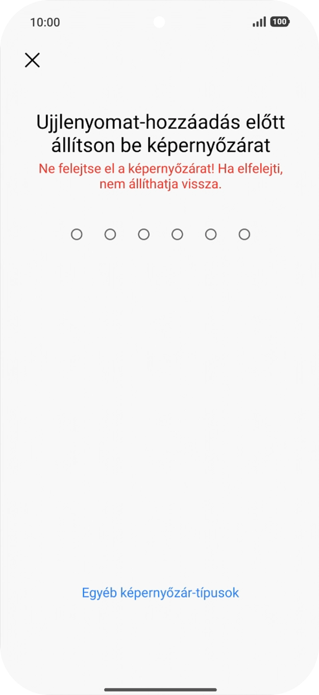 Válaszd az Egyéb képernyőzár-típusok lehetőséget.