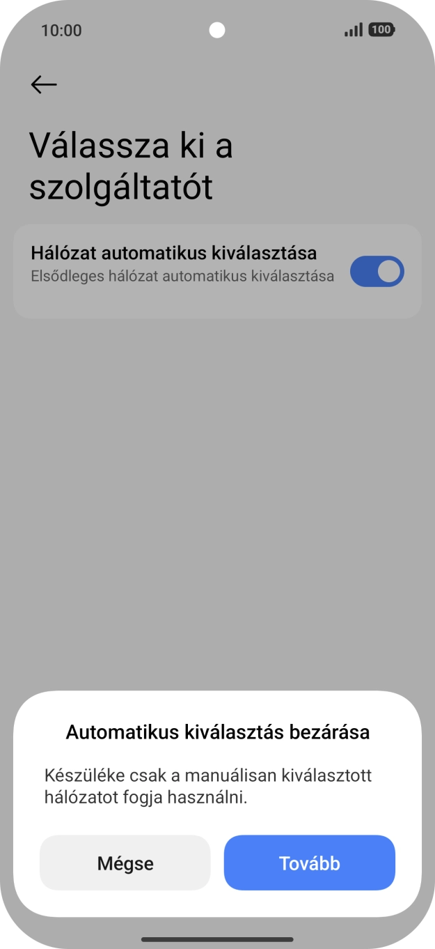 Válaszd a Tovább lehetőséget.