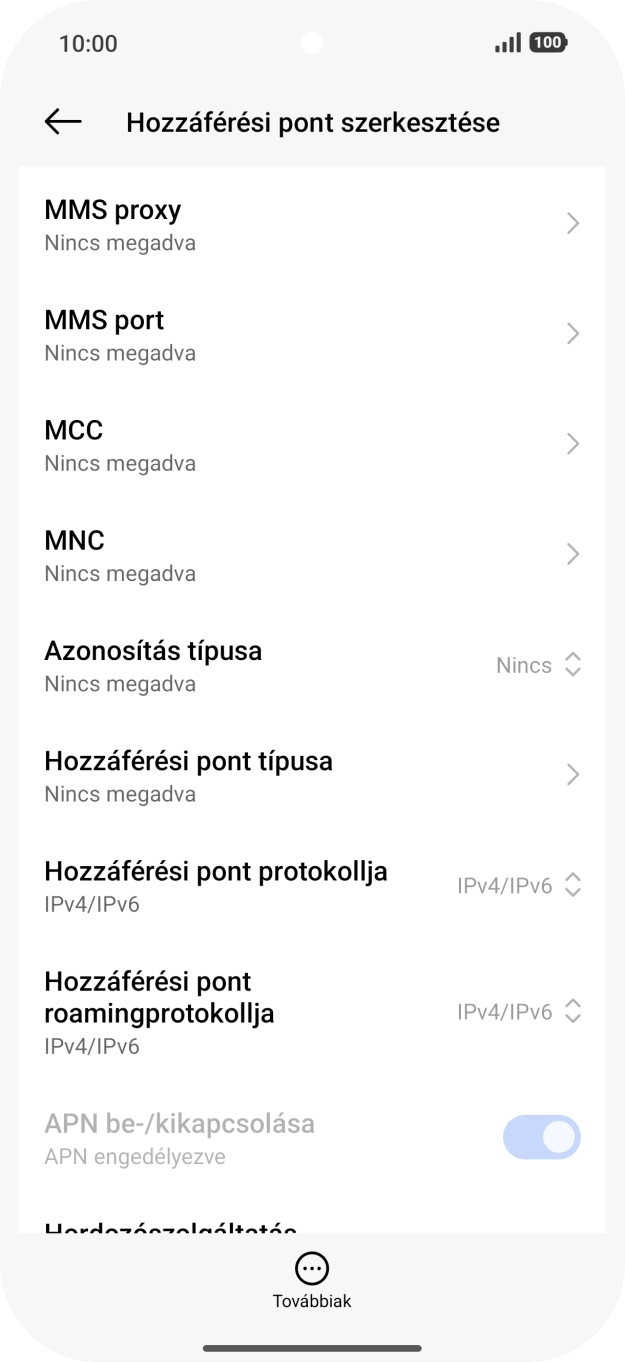 Válaszd az MMS proxy lehetőséget.