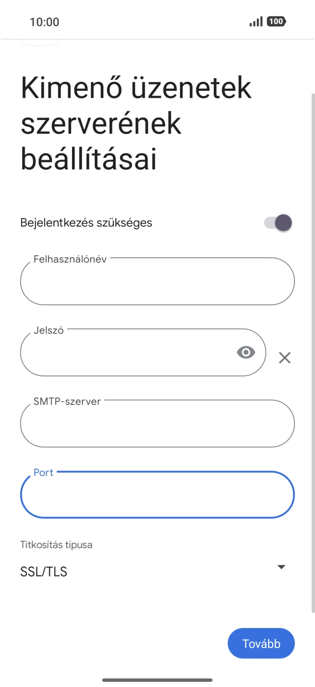 Válaszd a Tovább lehetőséget.