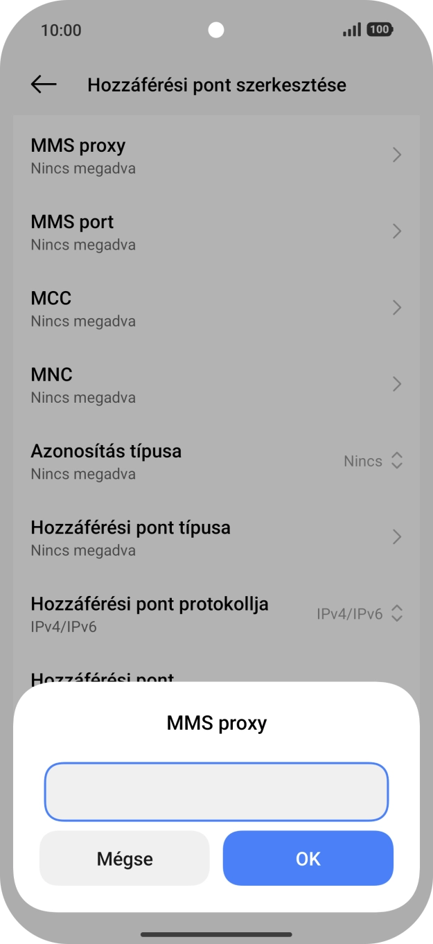 Írd be azt, hogy 80.244.097.002, és válaszd az OK lehetőséget.