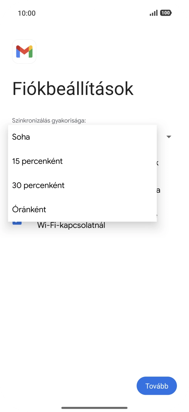 Válaszd ki a kívánt beállítást.