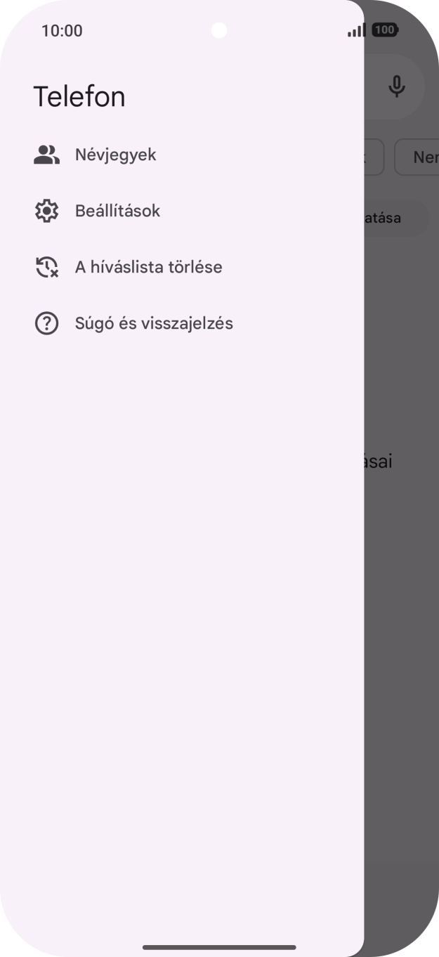 Válaszd a Beállítások lehetőséget.