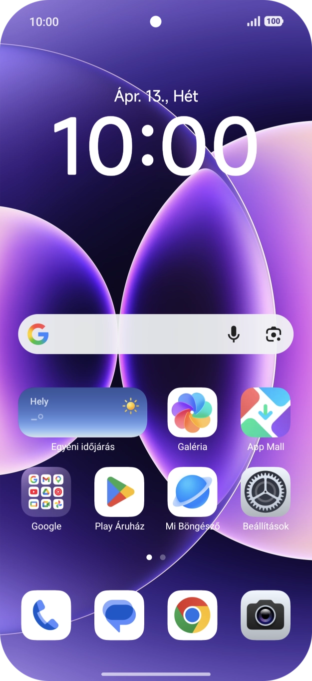 Válaszd a Beállítások lehetőséget.