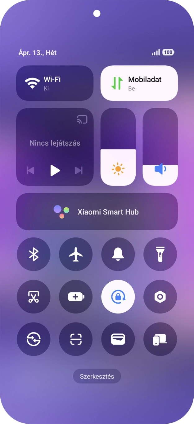 Kattints az adatkapcsolatok ikonra a funkció be- vagy kikapcsolásához.
