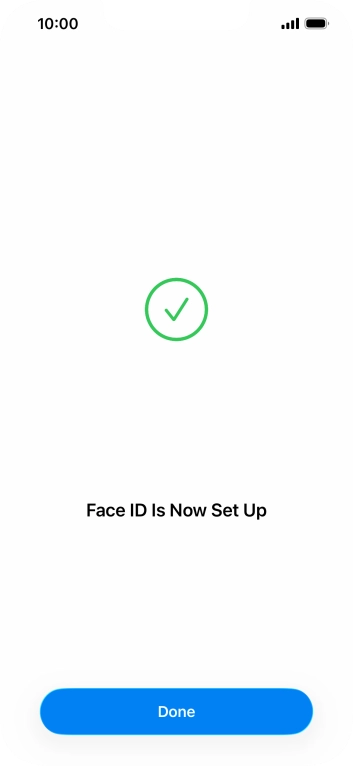 Press Done. If you haven't previously selected a lock code, key in a code of your own choice twice.