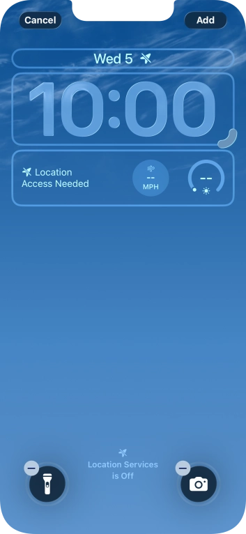 To customise the way the lock screen date is displayed, press the date widget and follow the instructions on the screen to select the required widget display mode.