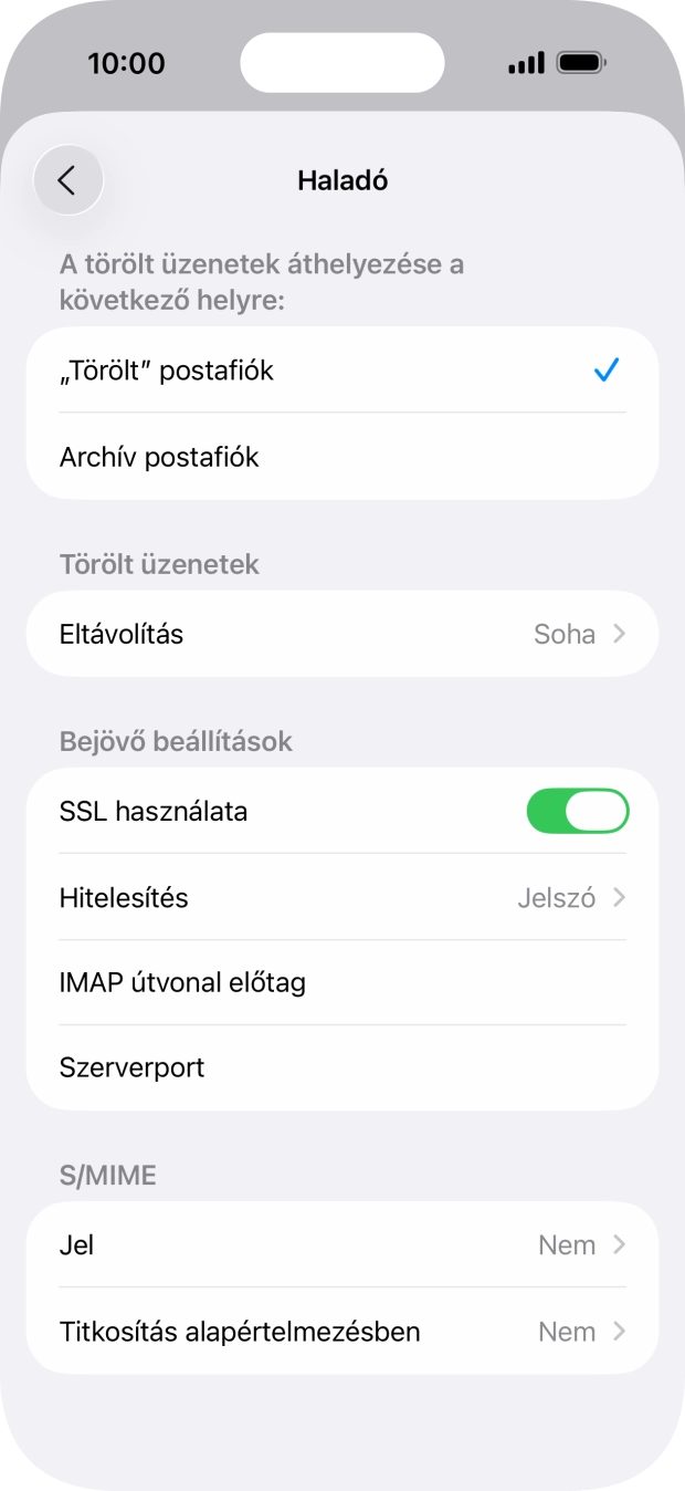 Válaszd a Hitelesítés lehetőséget.