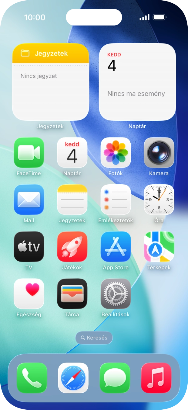 Válaszd a Beállítások lehetőséget. Válaszd a Beállítások lehetőséget.