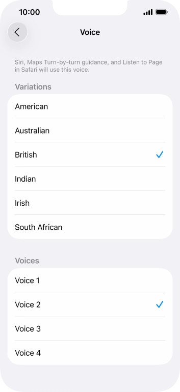 Press the required accent.