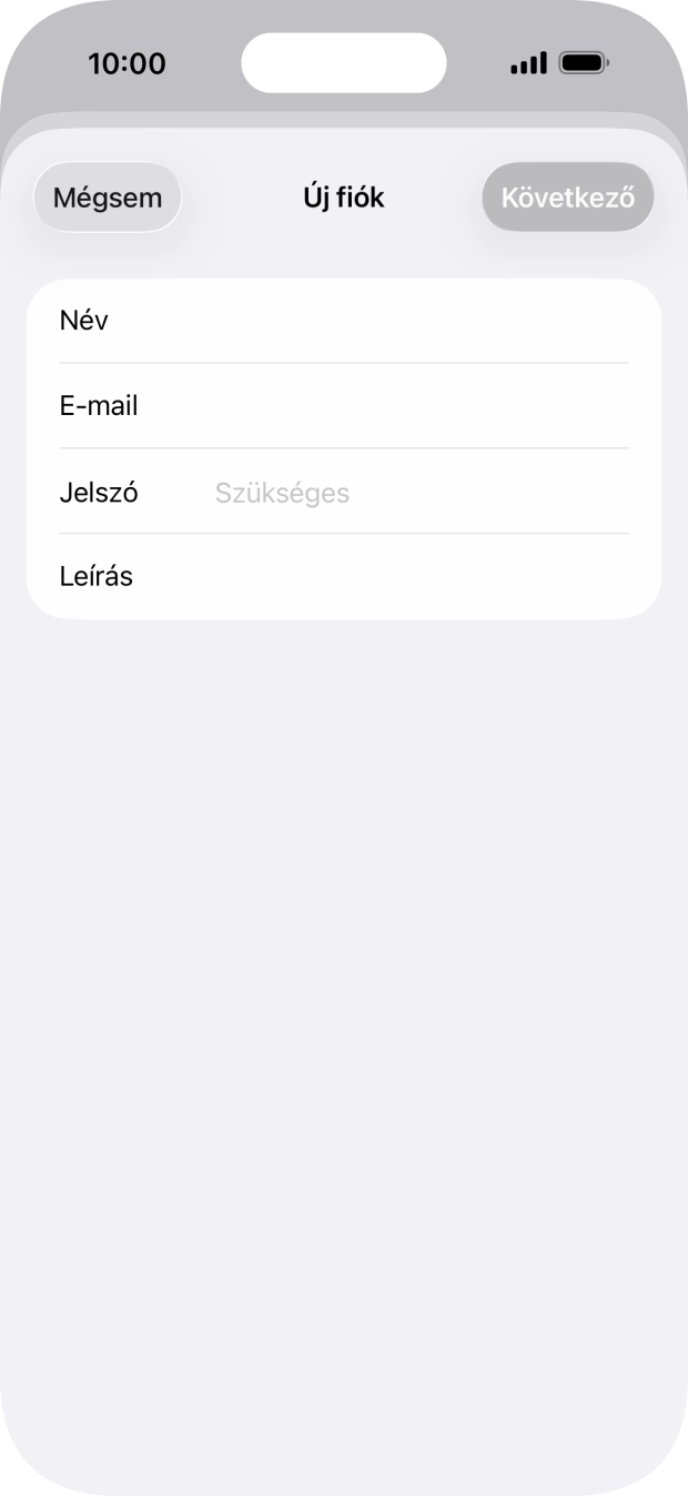 Kattints a Jelszó mezőre, és írd be az e-mail-fiókodhoz tartozó jelszót.