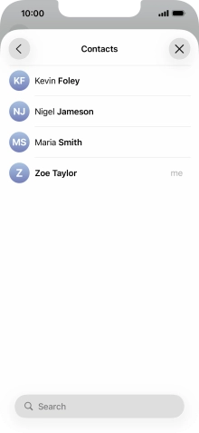 Press the required contact.