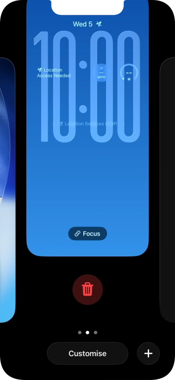 Press the delete icon.