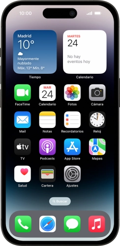 Imagen 1: Vista frontal del Apple iPhone 14 Pro - DarkGray