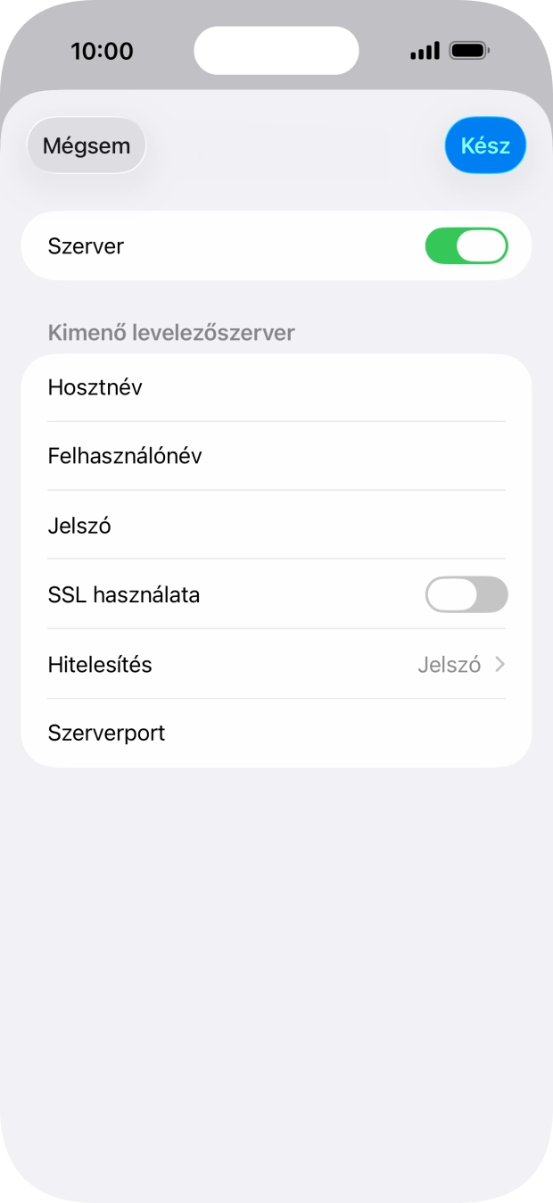 Kattints az „SSL használata” melletti csúszkára a funkció bekapcsolásához.