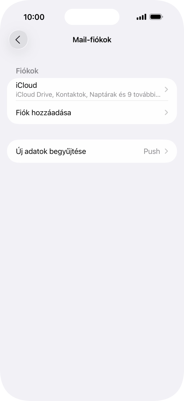 Válaszd a Fiók hozzáadása... lehetőséget.