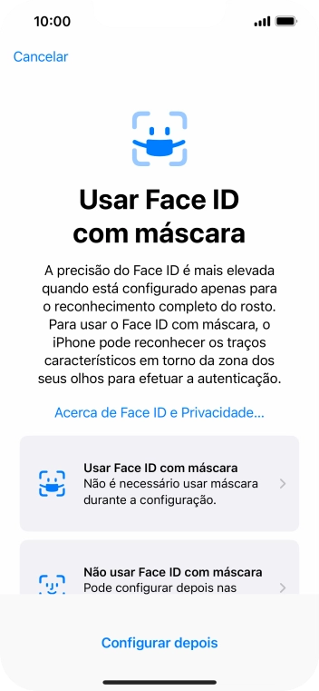 Prima Configurar depois.