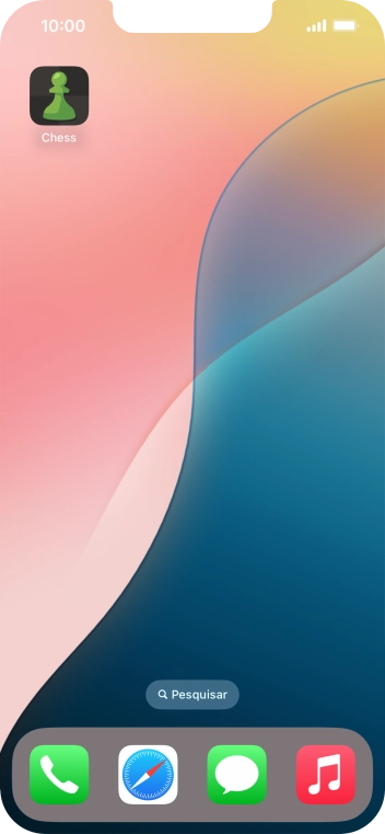 Mantenha premida por um momento a app pretendida.