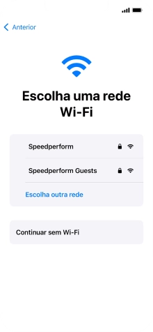 Prima a rede Wi-Fi pretendida.